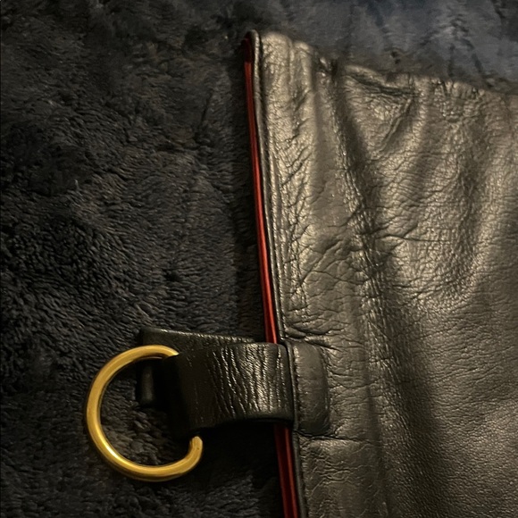 Mark Cross hinge bag purse clutch small leather flat VINTAGE